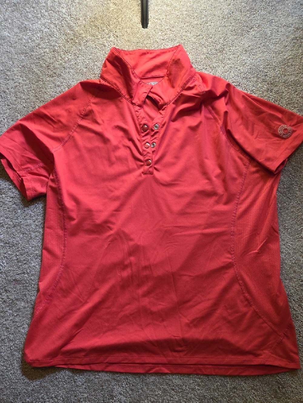 Dover Coral Short Sleeve Polo Top